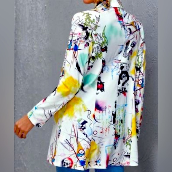 Notched Collar Single Button Party Blazer - NWOT - Picture 2 of 4